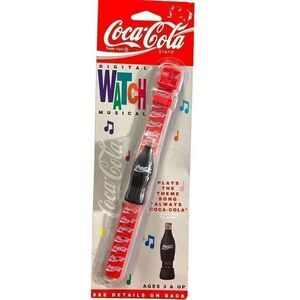 Vintage 80’s Collectible Coca-Cola Digital Musical‎ Watch New in Package Coke